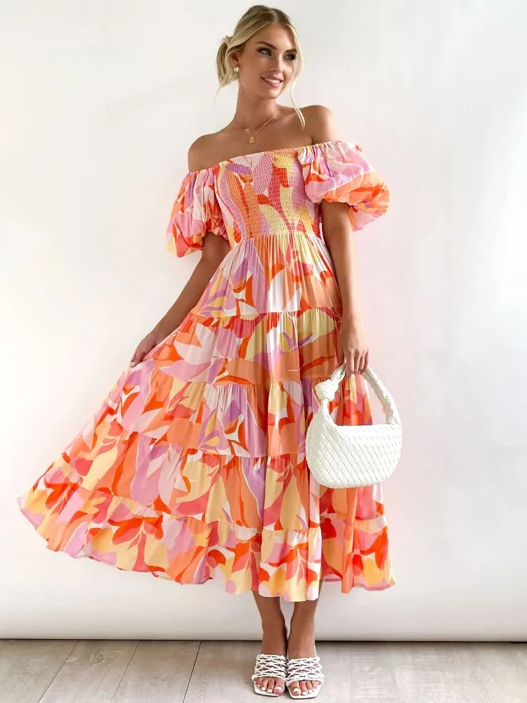 Summer Dress Woman 2023 Trendy New Printed Female Dress Spice Slim Backless Long Dresses Formal Occasion Dresses Woman Clothing