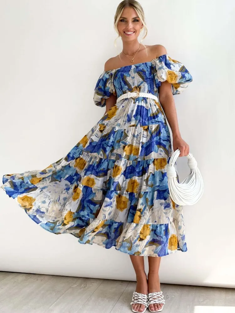 Summer Dress Woman 2023 Trendy New Printed Female Dress Spice Slim Backless Long Dresses Formal Occasion Dresses Woman Clothing