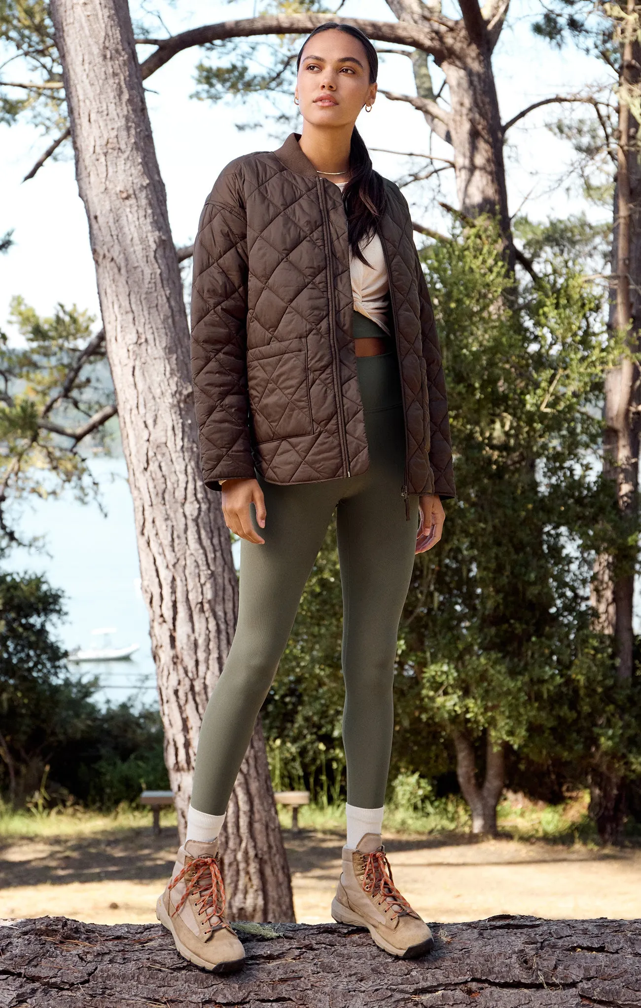 Sunrise Quilted Nylon Bomber Jacket