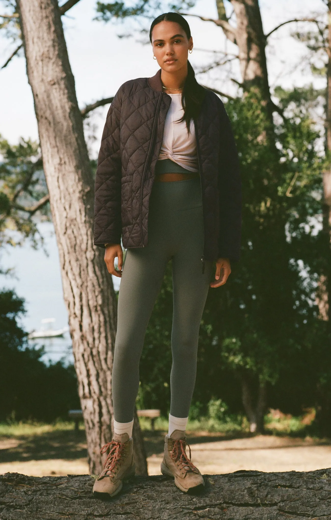 Sunrise Quilted Nylon Bomber Jacket