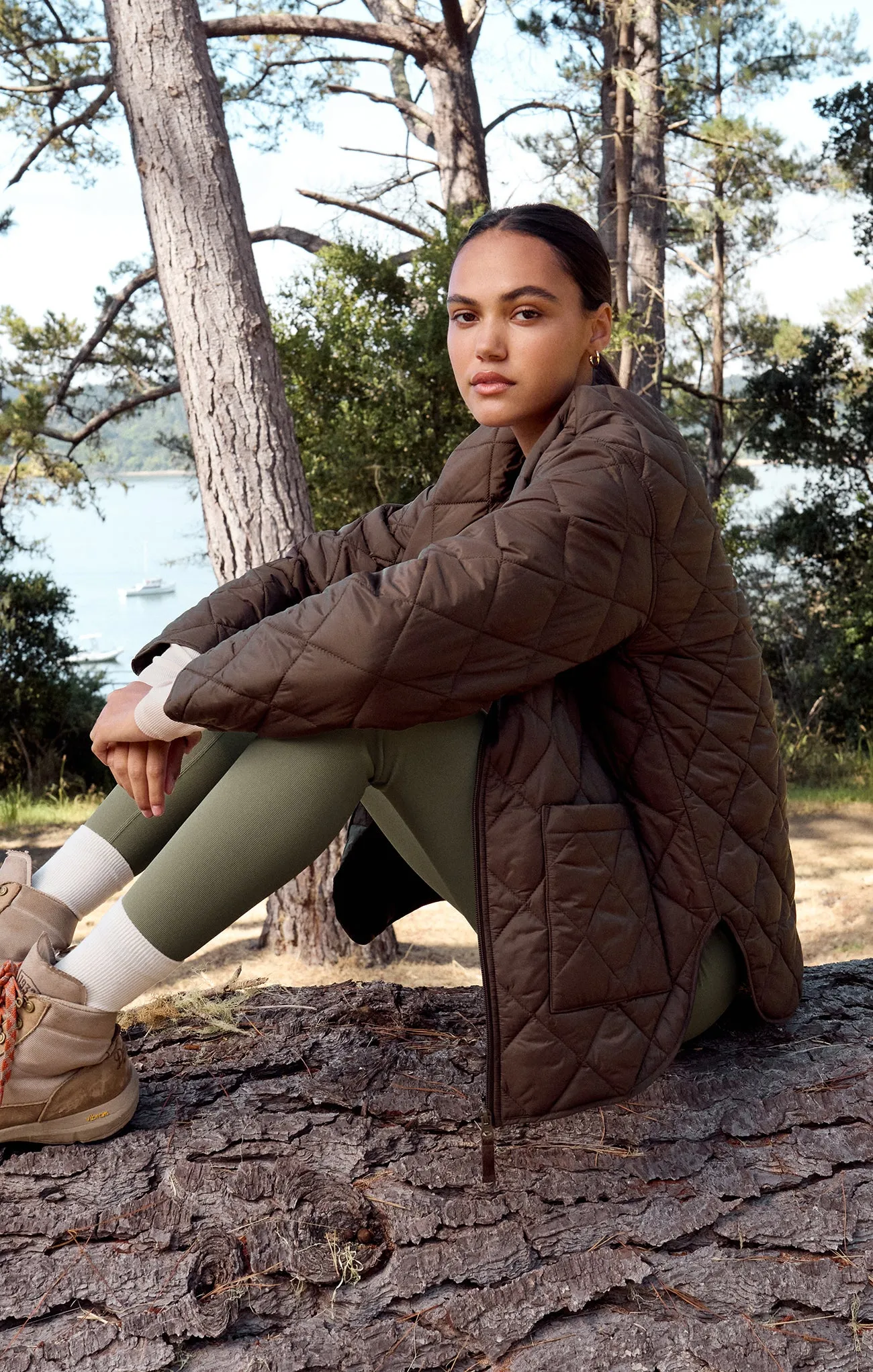 Sunrise Quilted Nylon Bomber Jacket