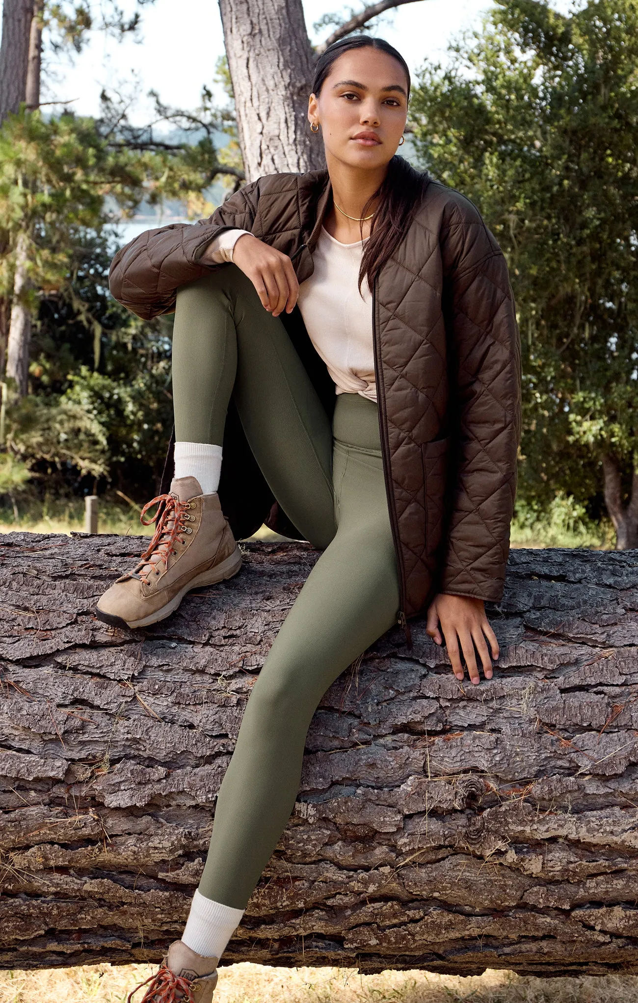 Sunrise Quilted Nylon Bomber Jacket