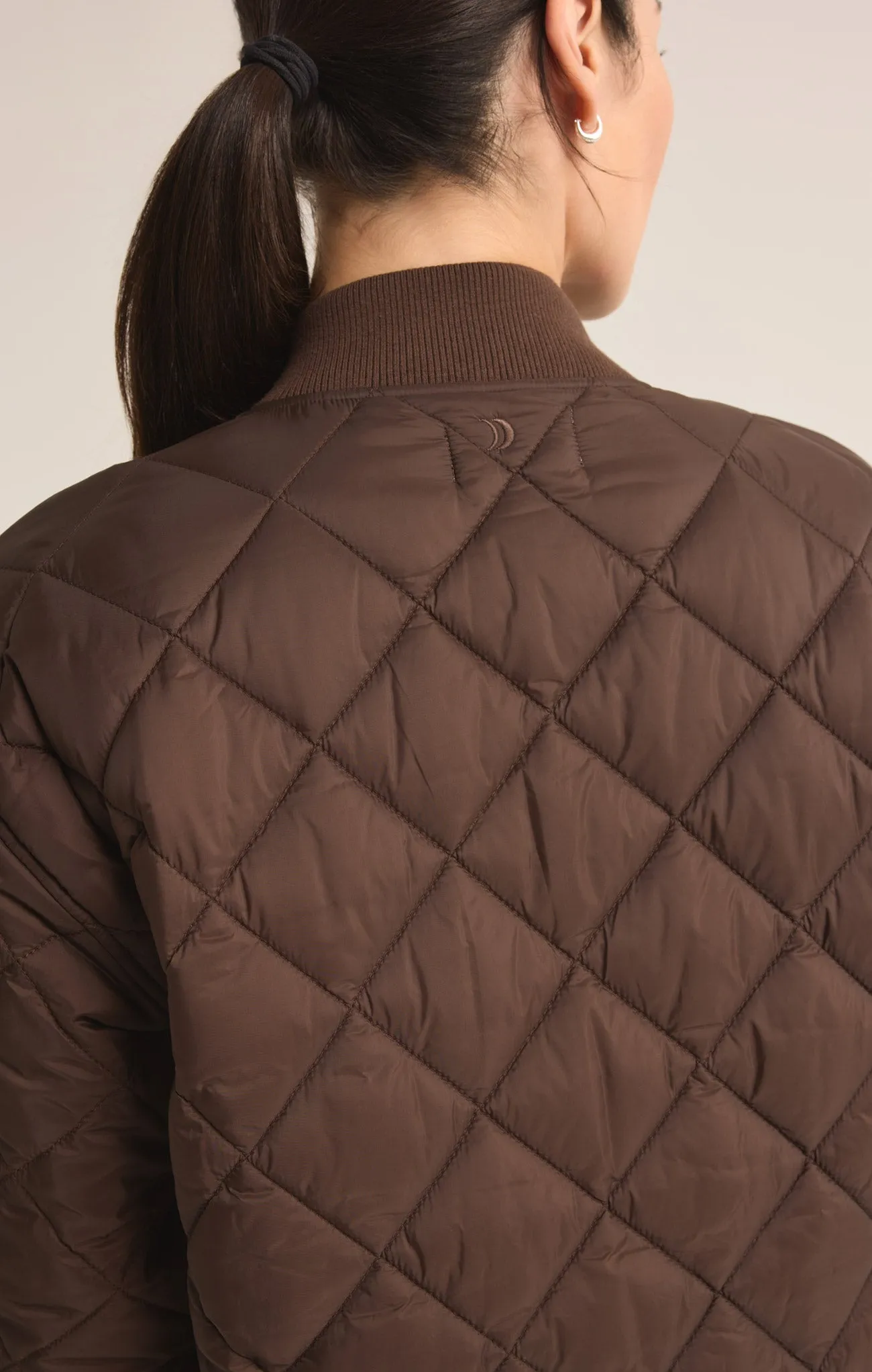 Sunrise Quilted Nylon Bomber Jacket