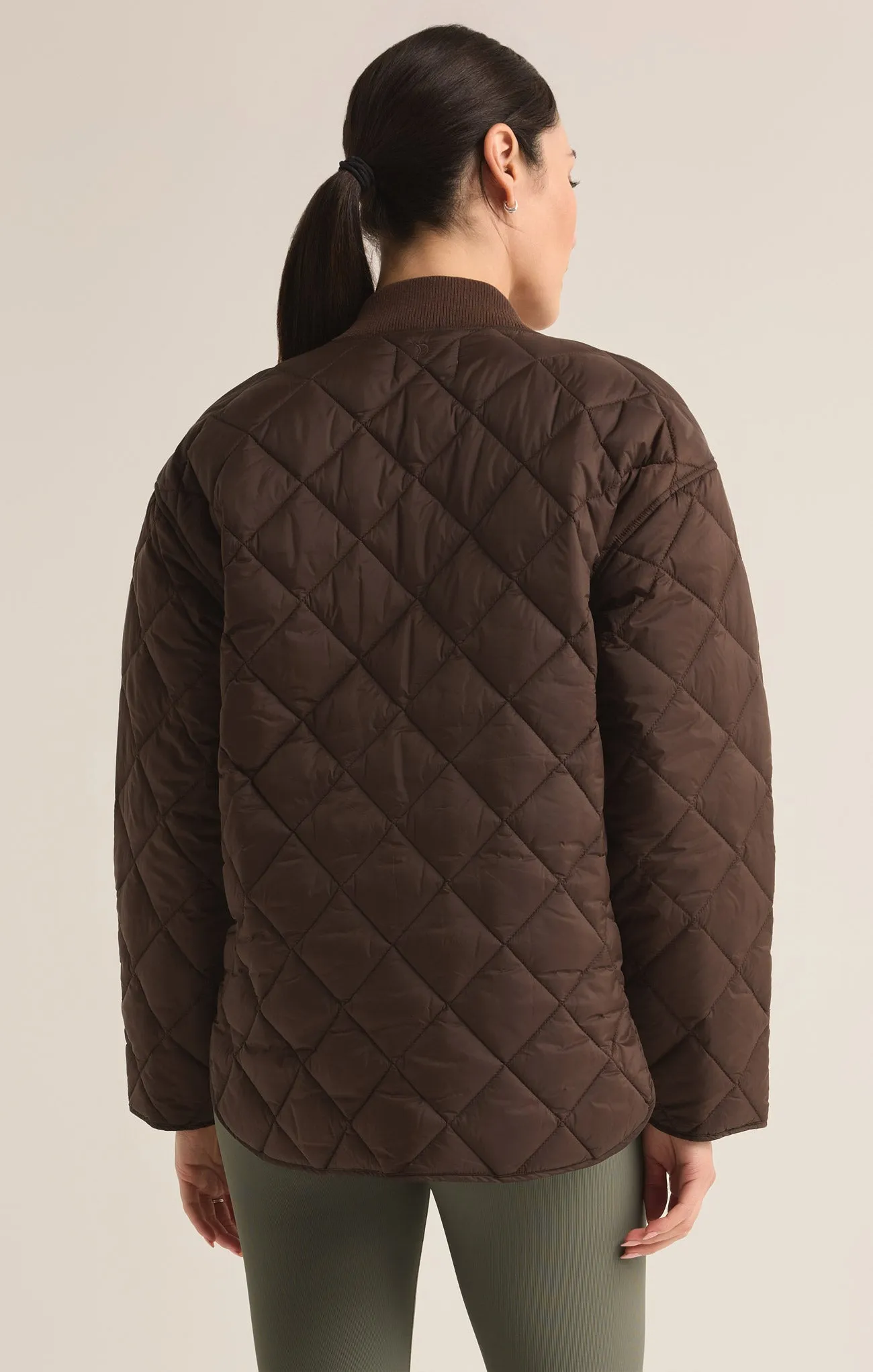 Sunrise Quilted Nylon Bomber Jacket