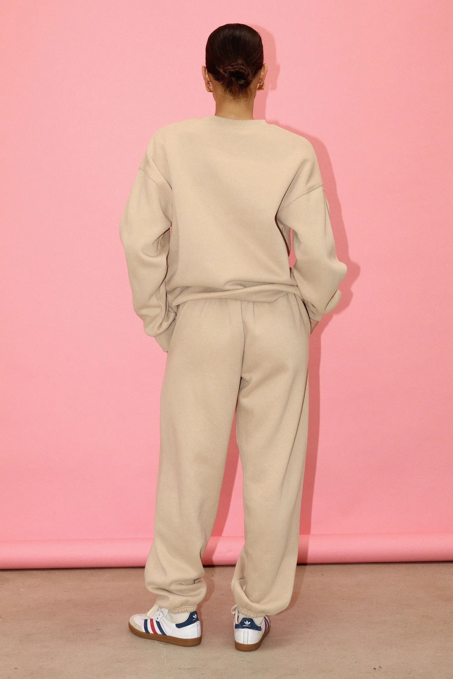 Tan Overfit Jogger Pants