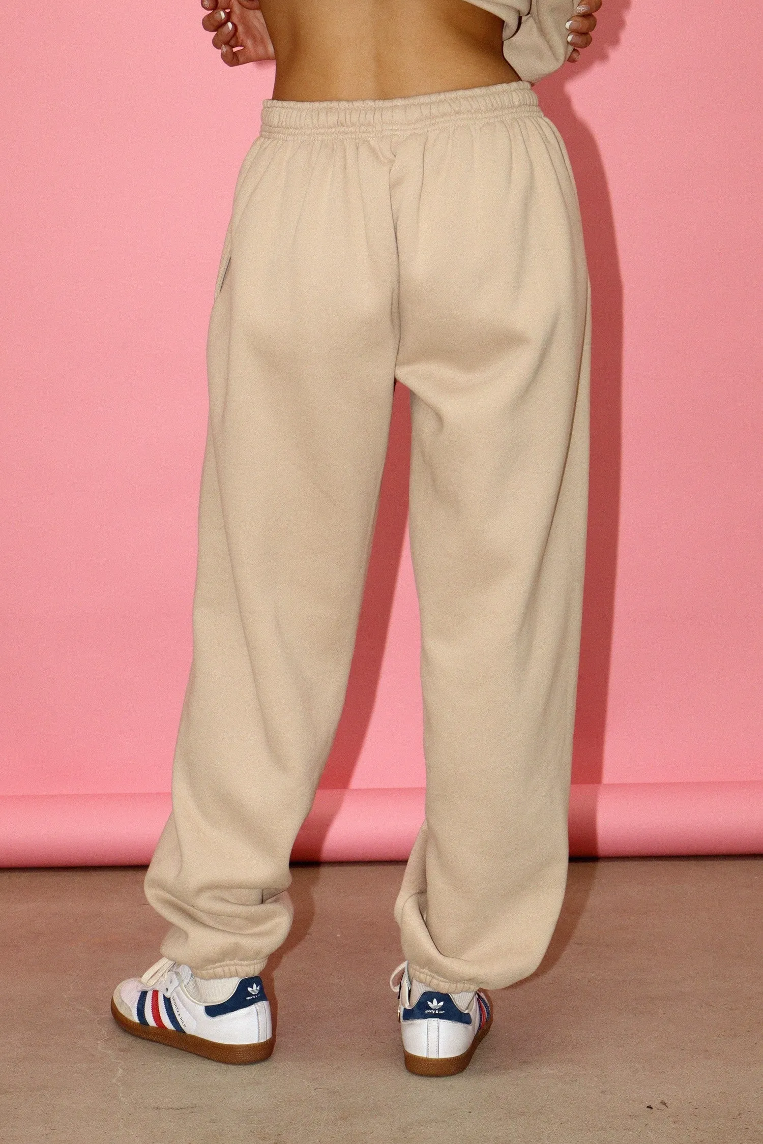 Tan Overfit Jogger Pants