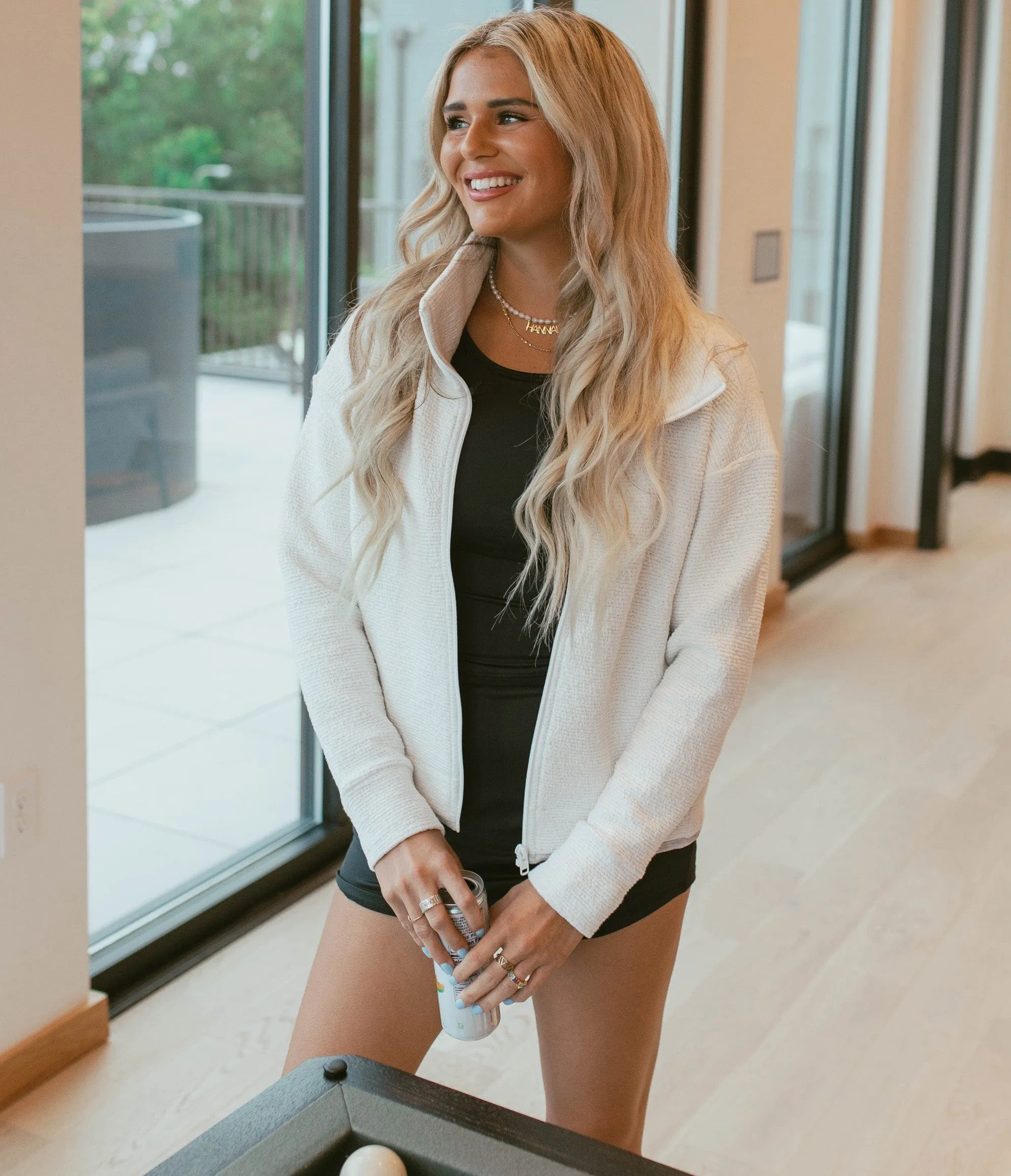 Textured Performance Jacket - Bright White