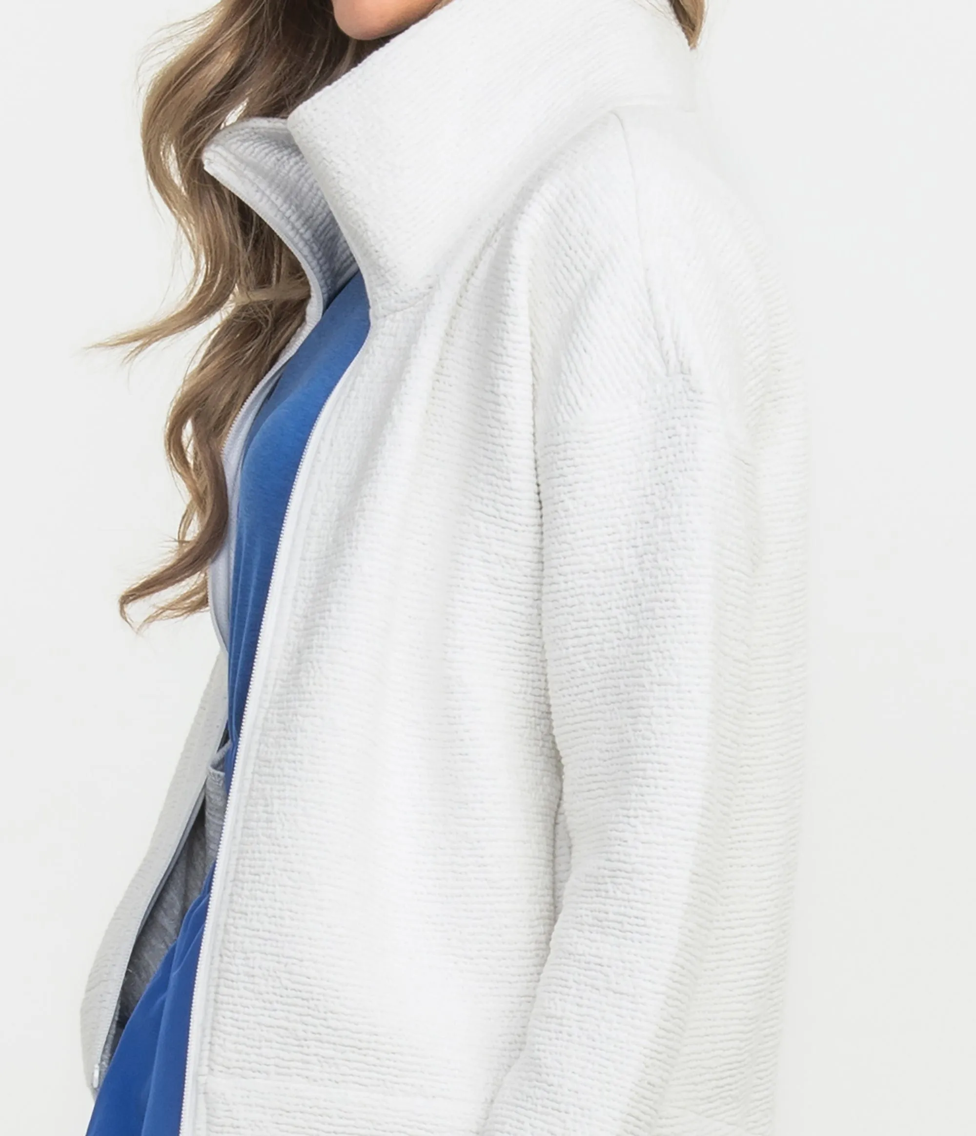 Textured Performance Jacket - Bright White
