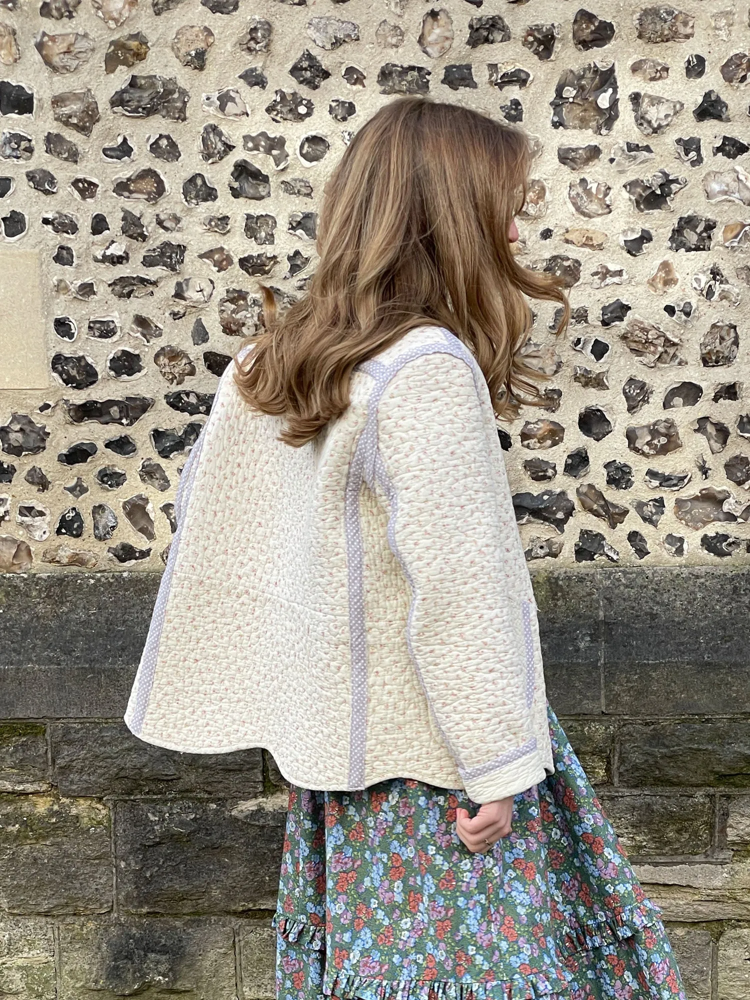 The Chloe Jacket - Cream Ditsy