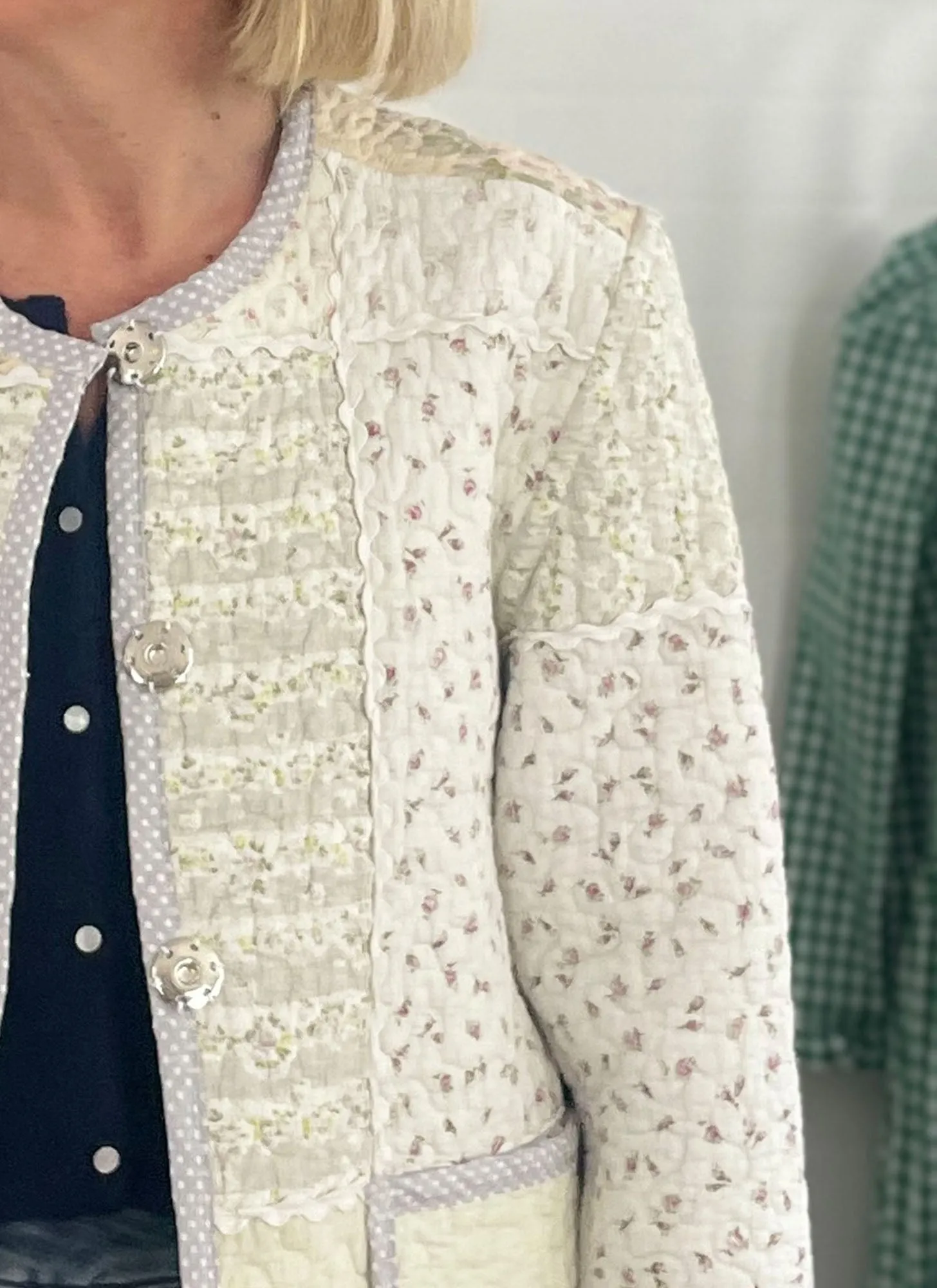 The Chloe Jacket - Cream Ditsy