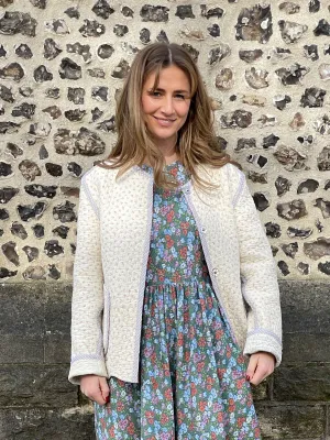 The Chloe Jacket - Cream Ditsy