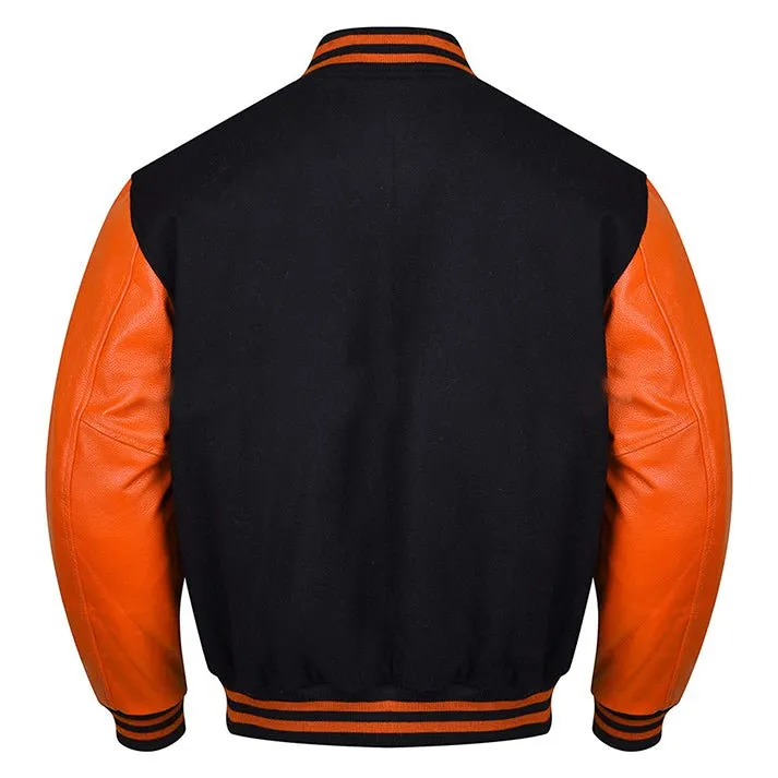 Varsity Jacket - Black Orange