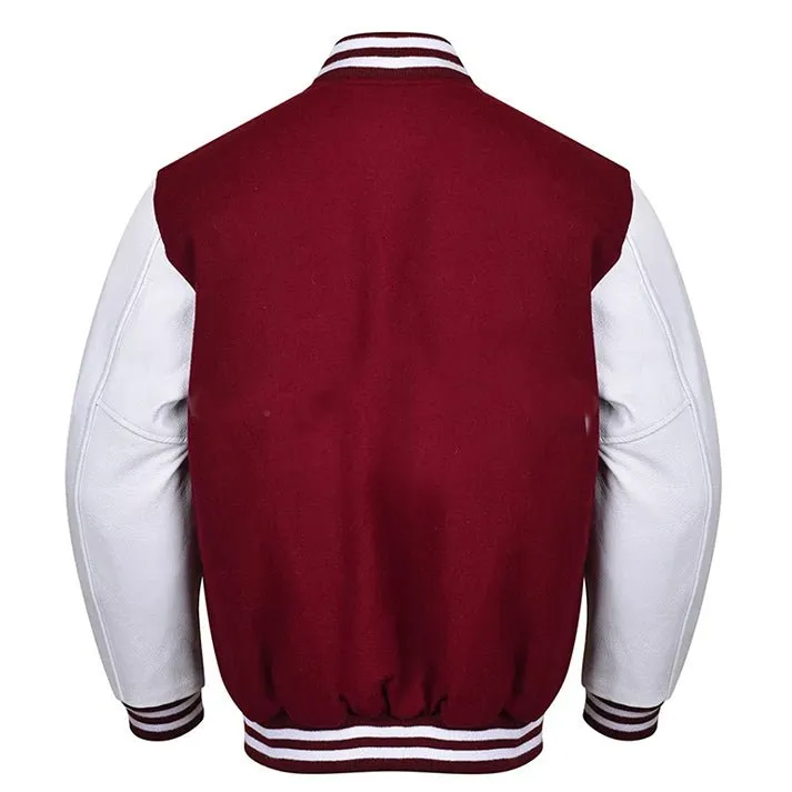 Varsity Jacket - Maroon White