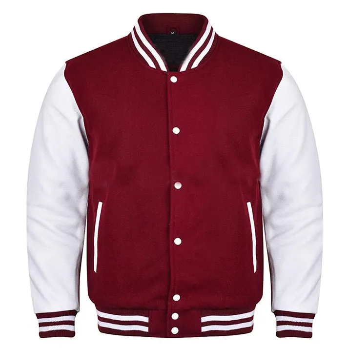 Varsity Jacket - Maroon White