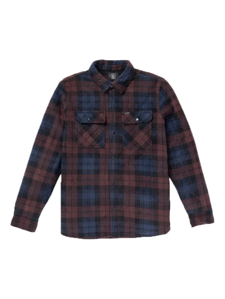 Volcom Bowered Fleece Long Sleeve - Merlot