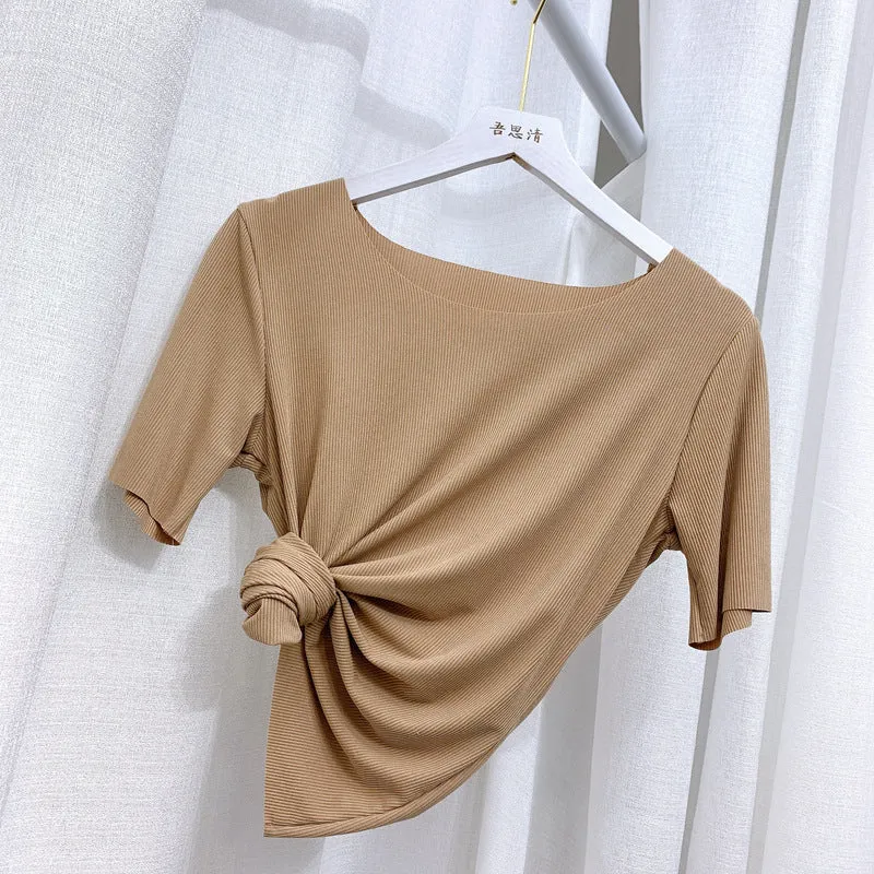 Wide Leg Pants Women High Waist Loose Drape Casual Floor Length Straight Ice Silk Pants