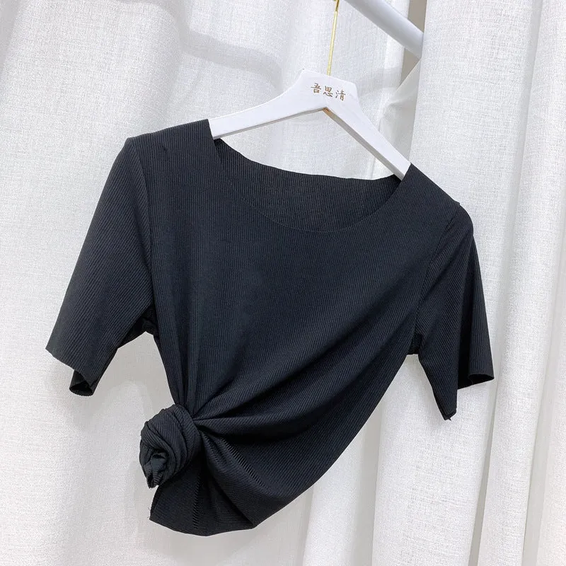 Wide Leg Pants Women High Waist Loose Drape Casual Floor Length Straight Ice Silk Pants