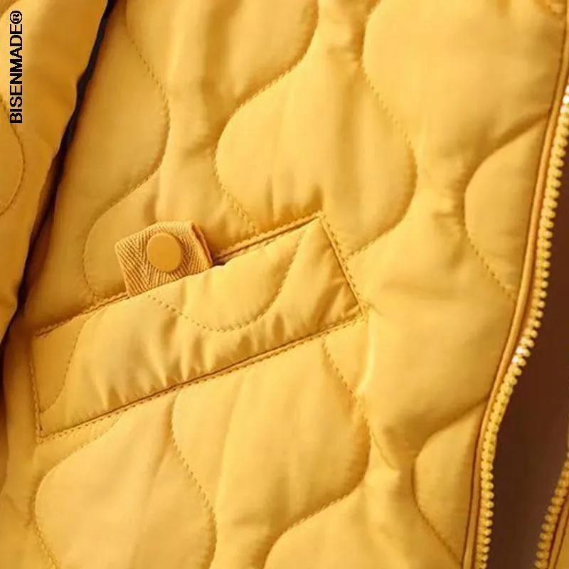 Women Warm Quilted Padded Jacket Side Split - Plus Sizes Avail