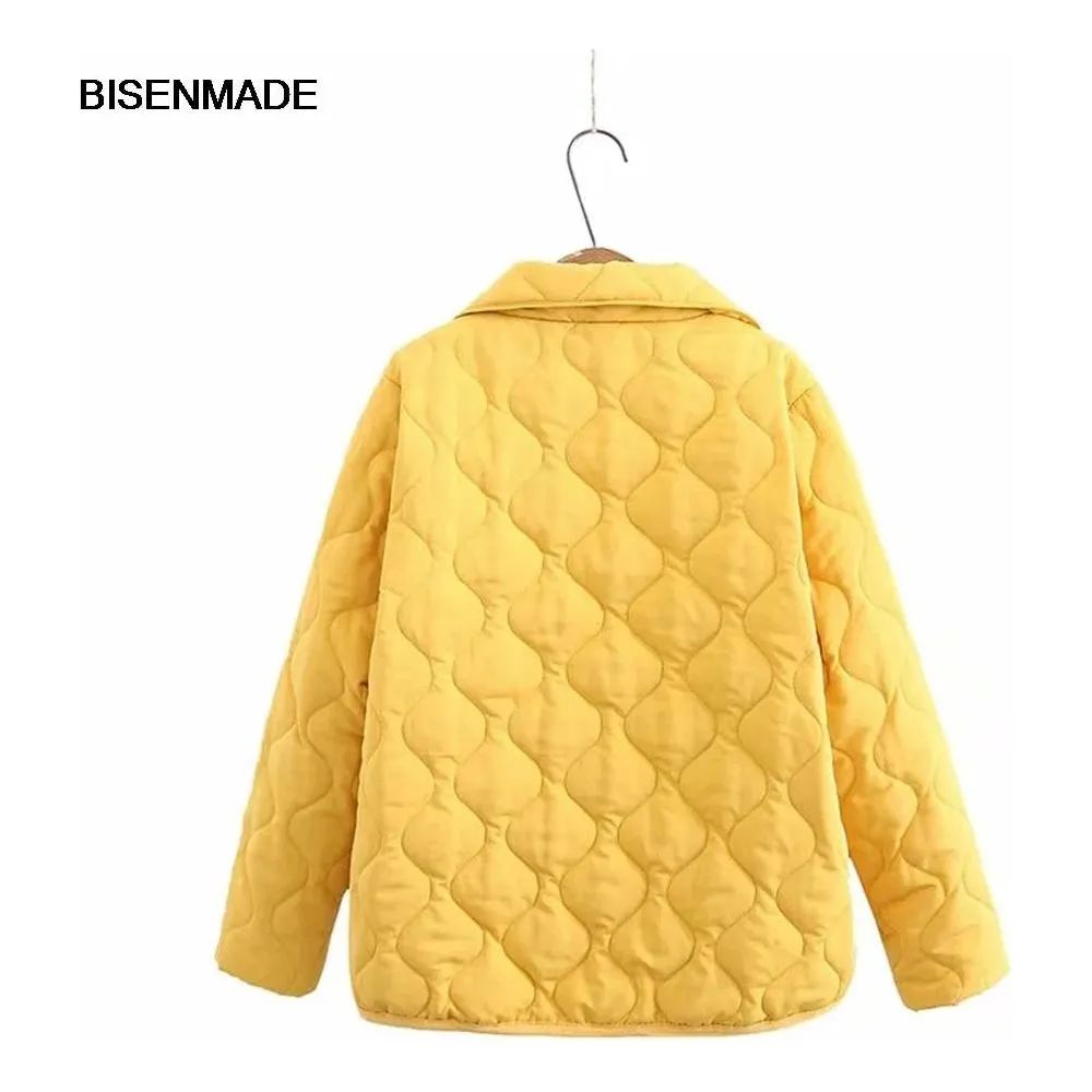 Women Warm Quilted Padded Jacket Side Split - Plus Sizes Avail