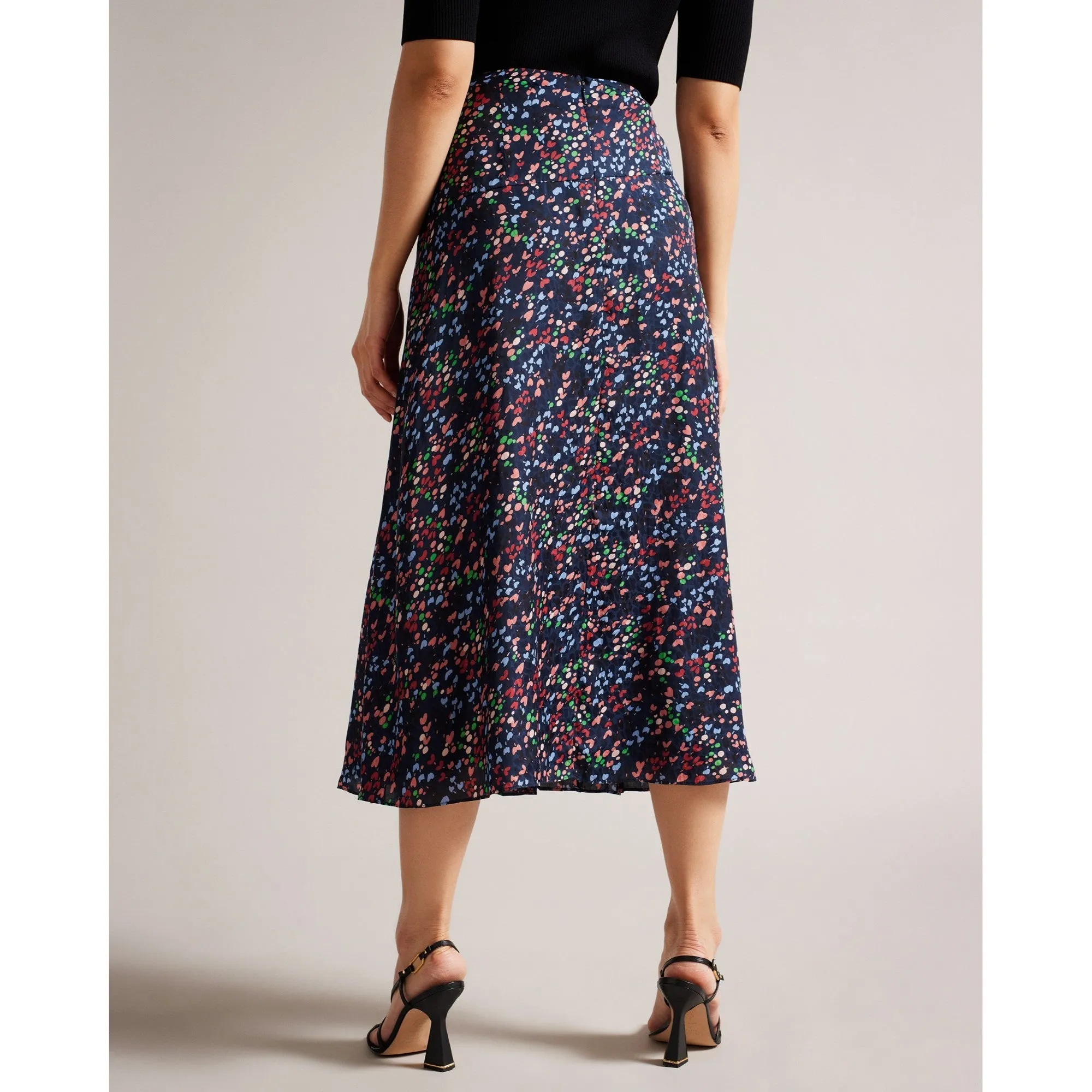 Women Wms-Israa-Pleated Midi Skirt - Dk-Navy