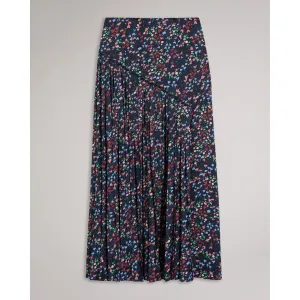 Women Wms-Israa-Pleated Midi Skirt - Dk-Navy