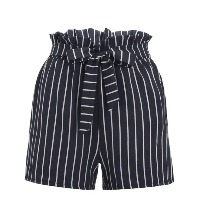 Women's Stripe High Waist Shorts