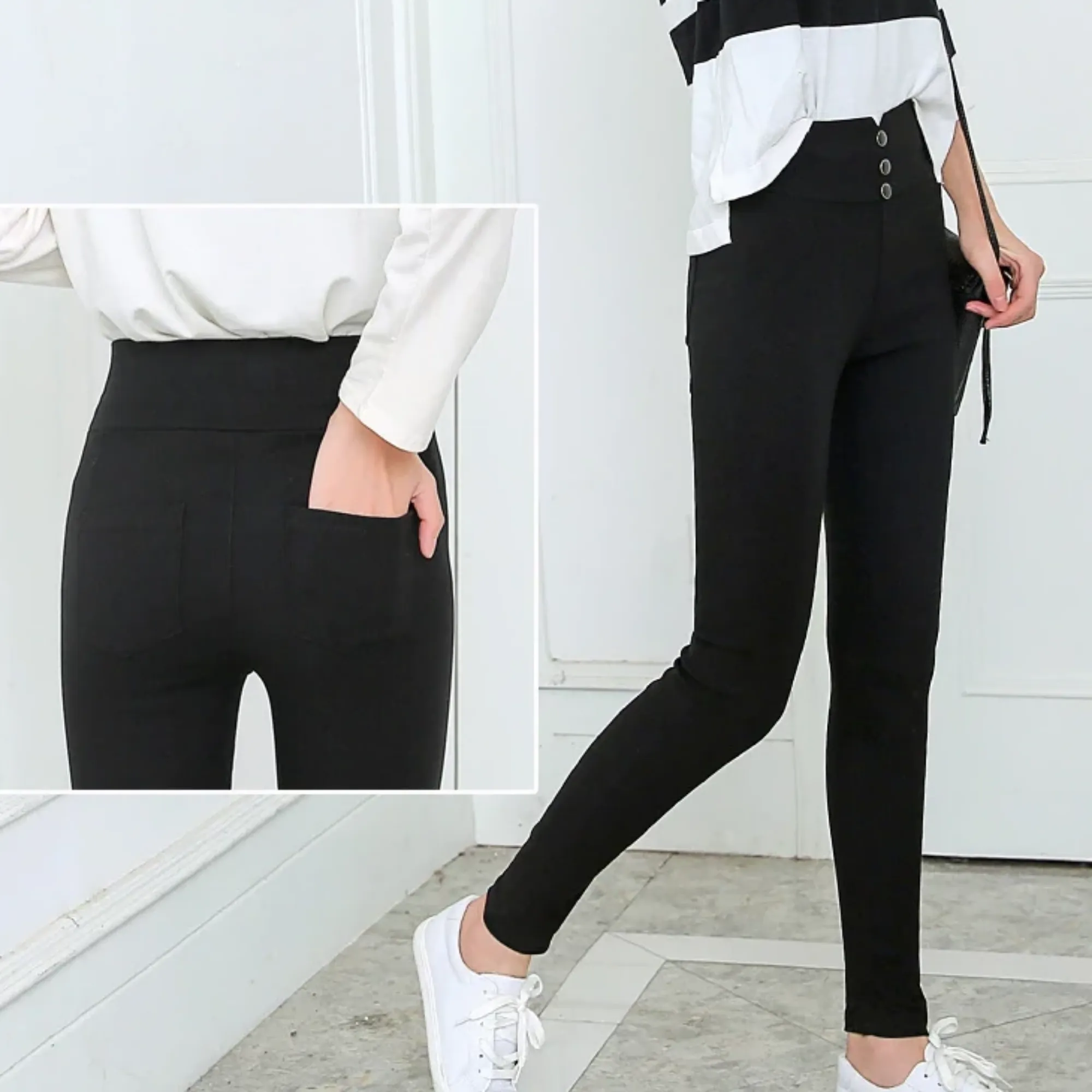 Women's Summer Casual Skinny High-Waist Pencil Pants