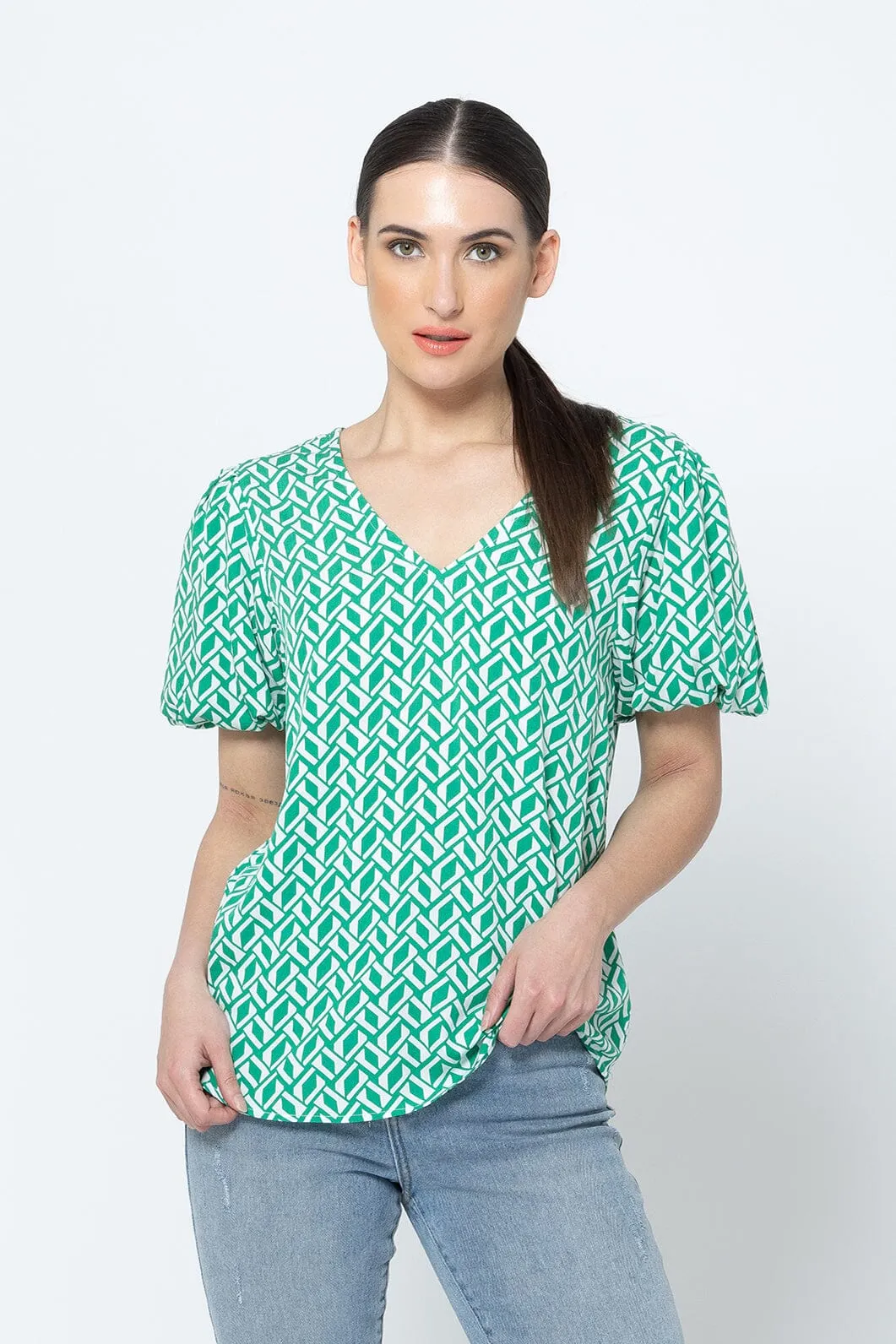 WORTHY TOP GEO GREEN