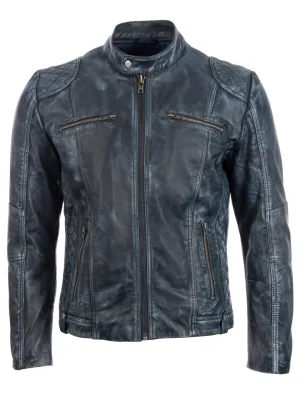 XF7Z Men’s Biker Jacket - Frosty Blue